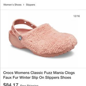 Fuzz Mania Pink Crocs